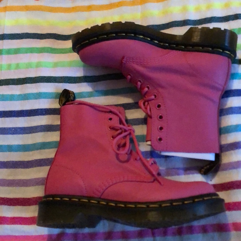Dr. Martens hot pink pascal boots